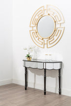 Round Gold Metallic Wall Mirror