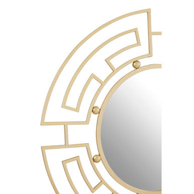 Round Gold Metallic Wall Mirror