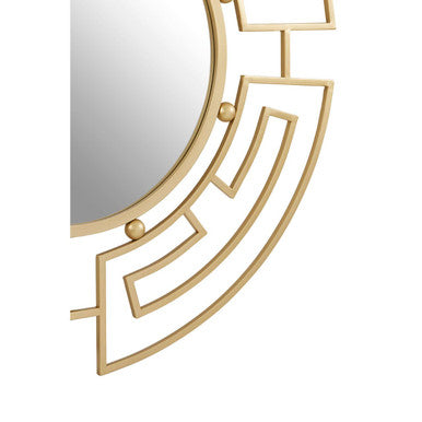Round Gold Metallic Wall Mirror