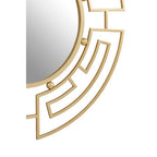 Round Gold Metallic Wall Mirror