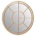 Gold Finish Round Wall Mirror
