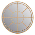 Gold Finish Round Wall Mirror