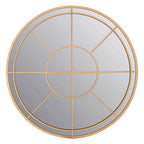 Gold Finish Round Wall Mirror