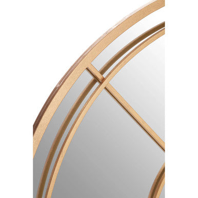 Gold Finish Round Wall Mirror