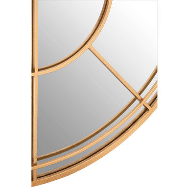 Gold Finish Round Wall Mirror