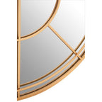 Gold Finish Round Wall Mirror