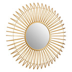 Round Gold Wall Mirror