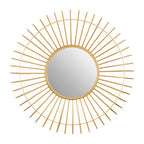 Round Gold Wall Mirror