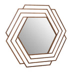 Antique Gold Hexagon Wall Mirror