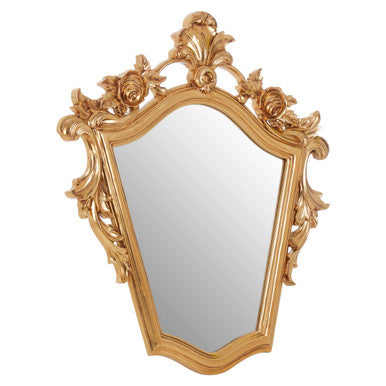 Gold Finish Tapered Wall Mirror