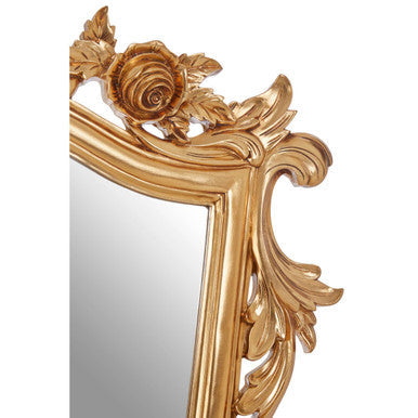 Gold Finish Tapered Wall Mirror