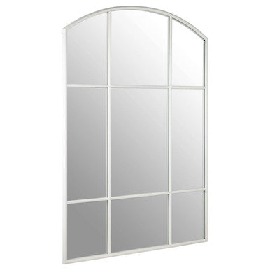 Matt White Window Pane Wall Mirror