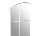 Matt White Window Pane Wall Mirror