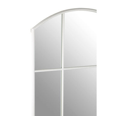 Matt White Window Pane Wall Mirror
