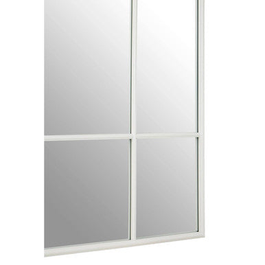 Matt White Window Pane Wall Mirror