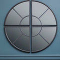 Round Window Pane Wall Mirror