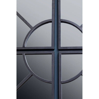 Round Window Pane Wall Mirror