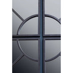 Round Window Pane Wall Mirror