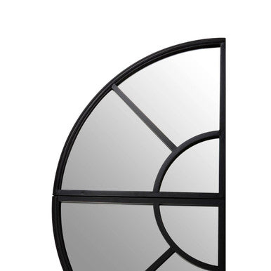 Round Window Pane Wall Mirror