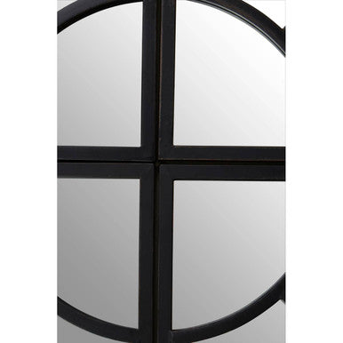 Round Window Pane Wall Mirror