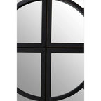 Round Window Pane Wall Mirror