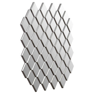 Grey and Clear Triangle Wall Mirror