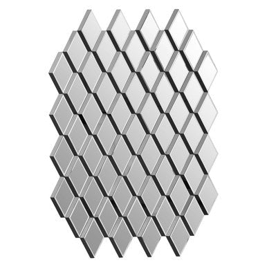 Grey and Clear Triangle Wall Mirror