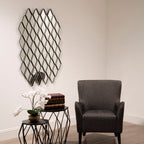 Grey and Clear Triangle Wall Mirror