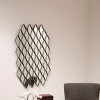 Grey and Clear Triangle Wall Mirror