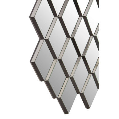 Grey and Clear Triangle Wall Mirror