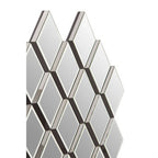 Grey and Clear Triangle Wall Mirror