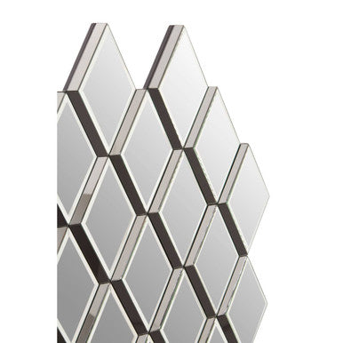 Grey and Clear Triangle Wall Mirror