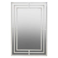Sleek Rectangular Silver Wall Mirror