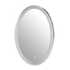 Illuminated LED Silver Oval Mirror