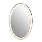 Illuminated LED Silver Oval Mirror