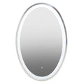 Illuminated LED Silver Oval Mirror