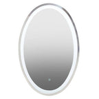 Illuminated LED Silver Oval Mirror