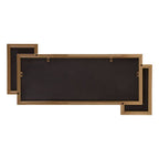 Gold Frame Triple Panel Wall Mirror
