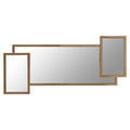 Gold Frame Triple Panel Wall Mirror