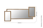 Gold Frame Triple Panel Wall Mirror