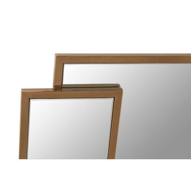 Gold Frame Triple Panel Wall Mirror