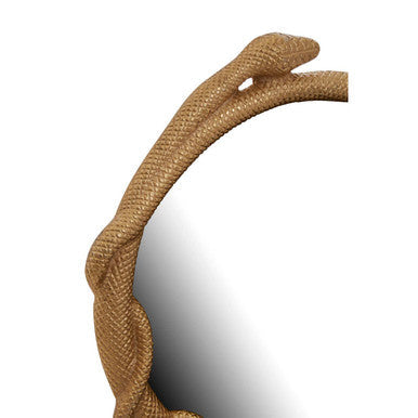Gold Serpent Motif Wall Mirror