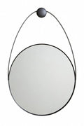 Black Frame Hanging Loop Wall Mirror