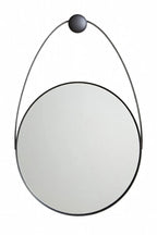 Black Frame Hanging Loop Wall Mirror