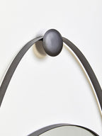 Black Frame Hanging Loop Wall Mirror