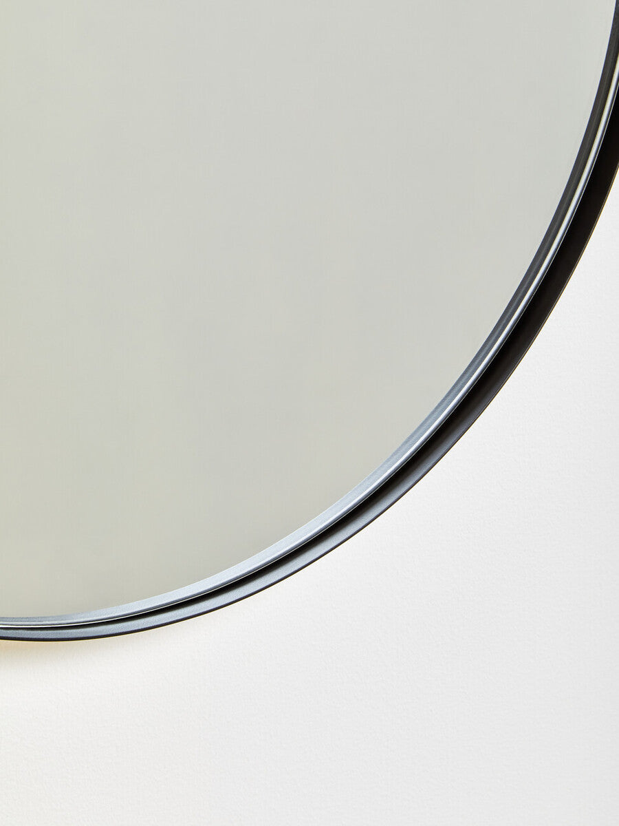 Black Frame Hanging Loop Wall Mirror