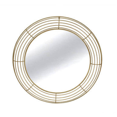 Antique Gold Round Wall Mirror