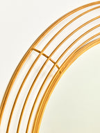 Antique Gold Round Wall Mirror