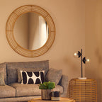 Antique Gold Round Wall Mirror
