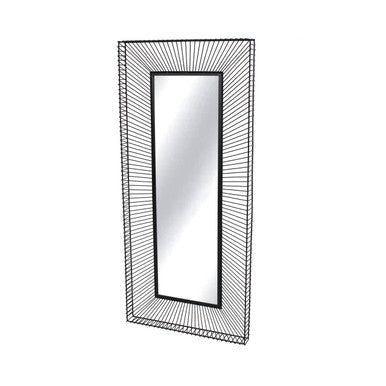 Wall Mirror with Black Metal Frame
